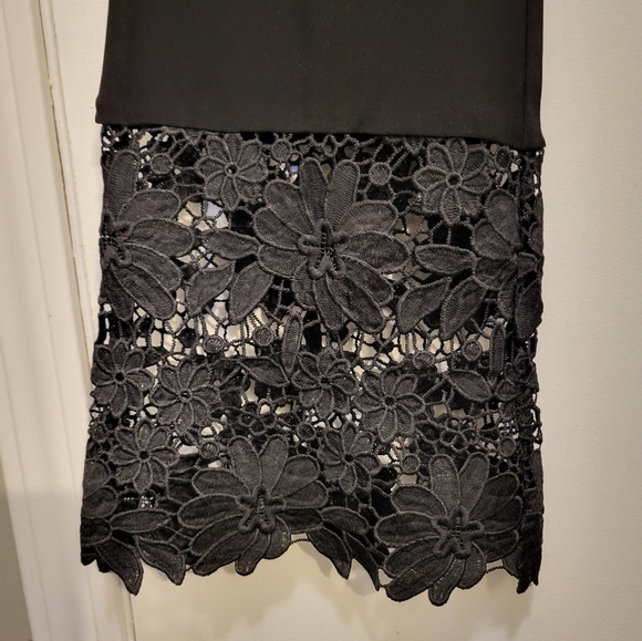 Joseph Ribkoff Lace Trim Flared Pants Black Size 6 - Picture 6 of 10